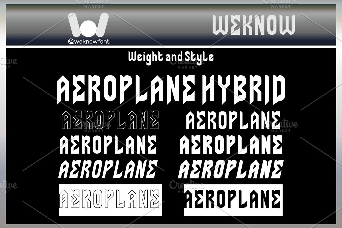 Aeroplane font, a Font by weknow (Photo 8 of 9)