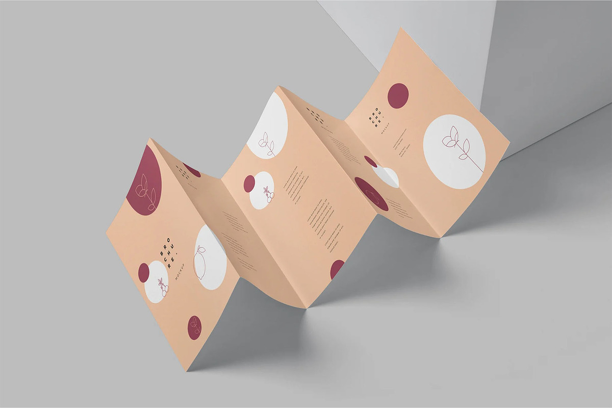 A5 5 Fold Accordion Flyer Mockups, an Advertising Mockup by megostudi0 (Photo 7 of 7)