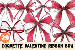 Coquette Valentine Ribbon Bow, a Graphic by CitraGraphics