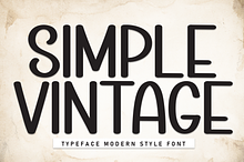 Simple Vintage | Script Font