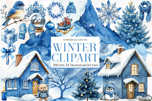 Cute Winter Clipart, an Illustration by Designworld