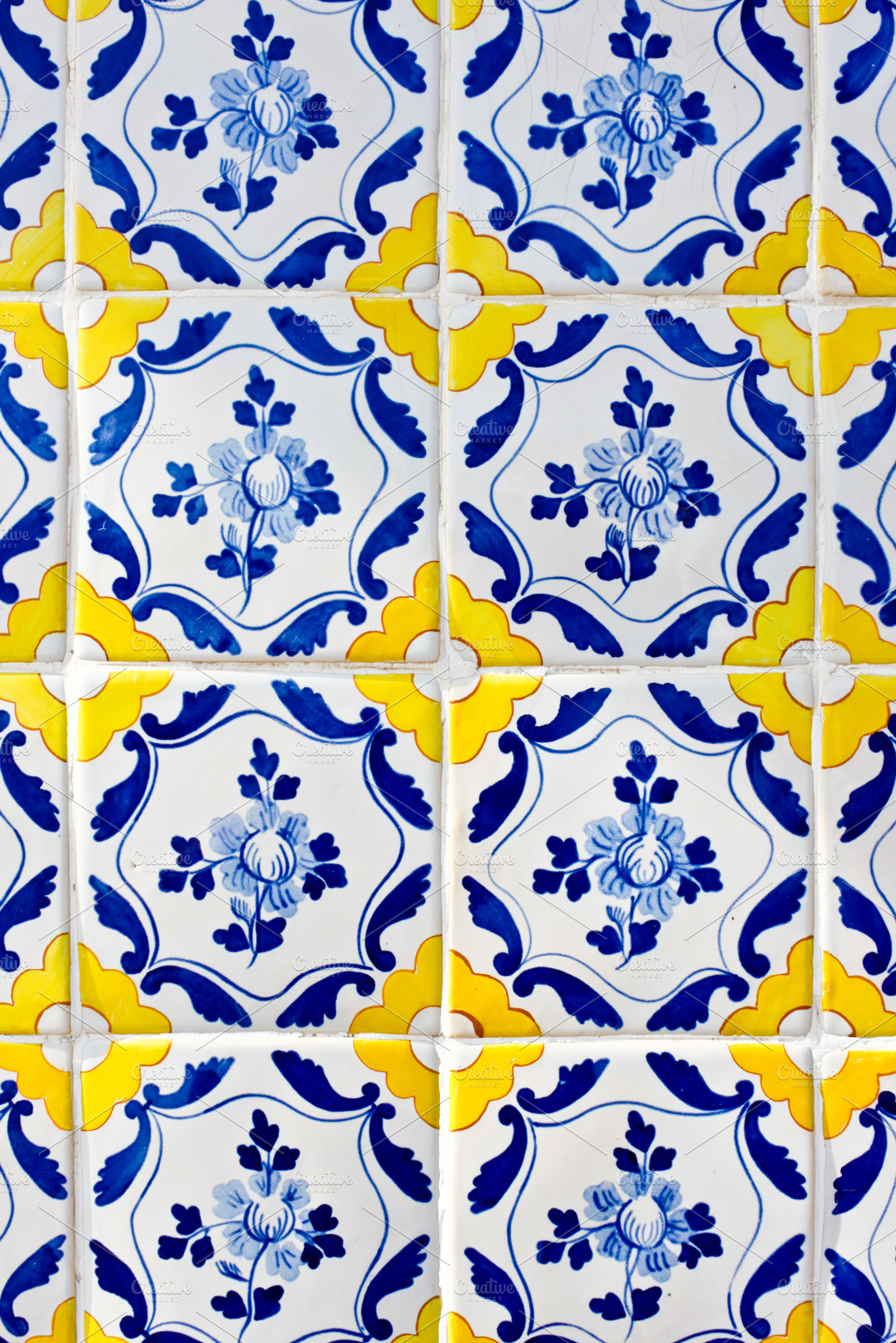 Portuguese tiles azulejos., a Background Photo by slowcentury