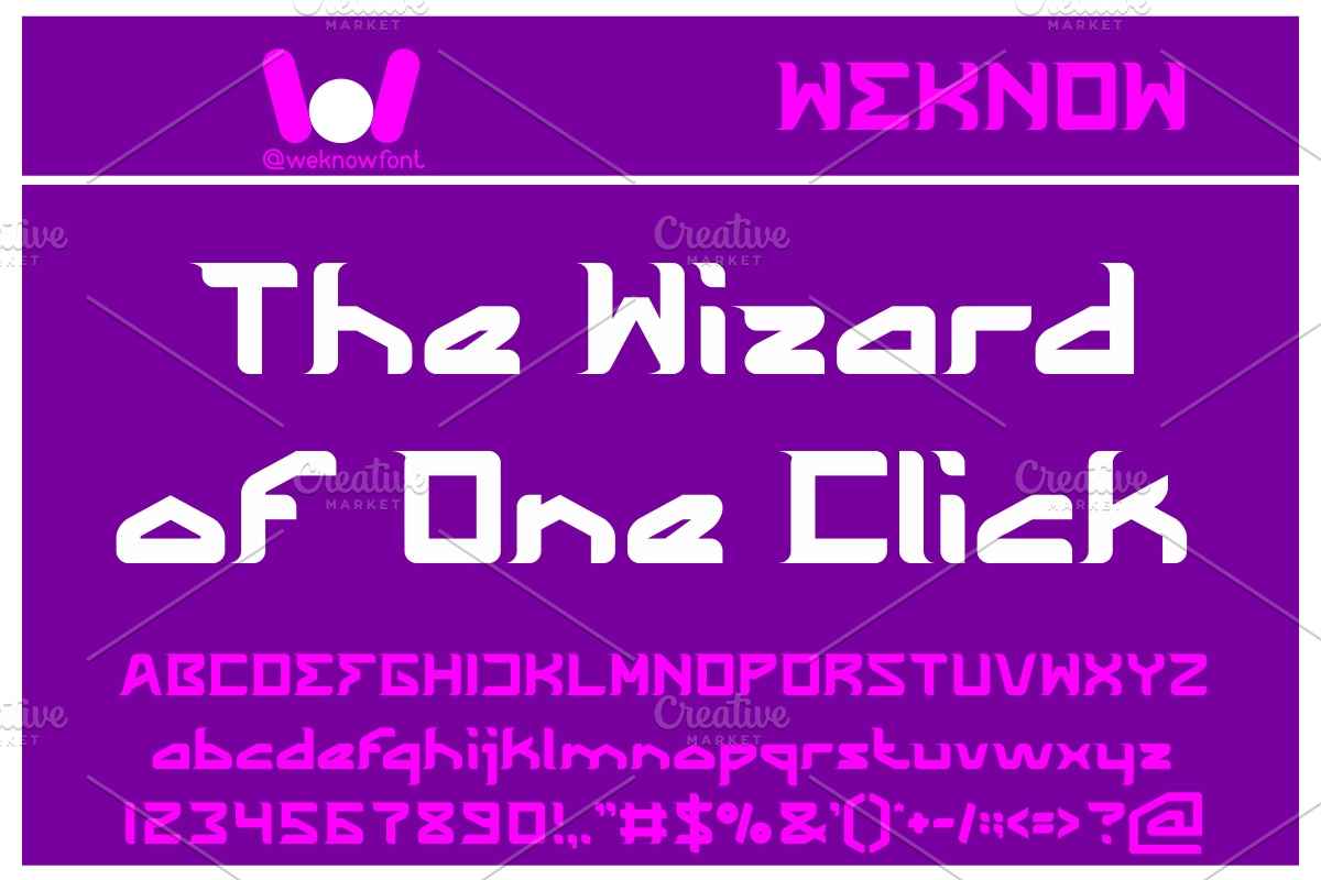the wizard of one click font, a Font by weknow (Photo 1 of 5)