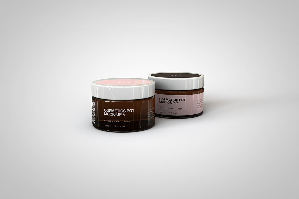 Amber Cosmetics Pot Mock-Up, a Household Mockup by TSOBG (Photo 14 of 15)