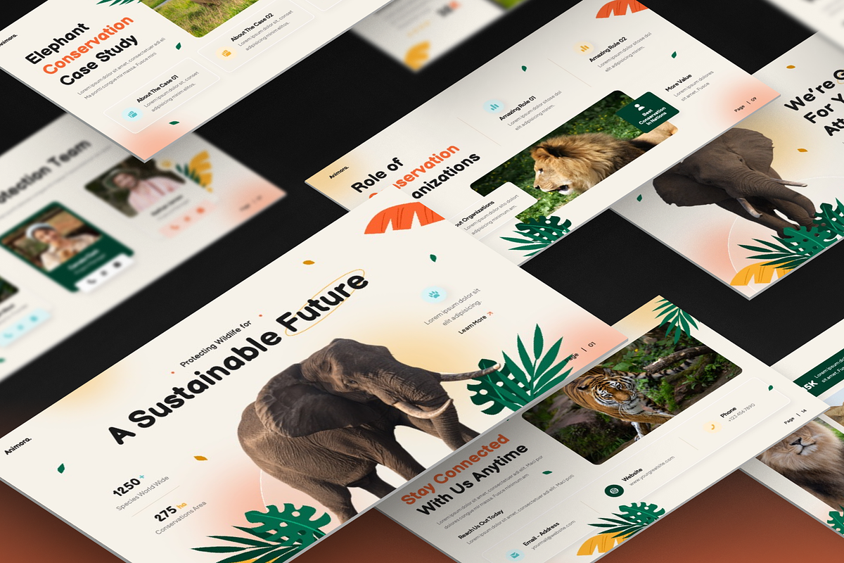 Animal Conservation Google Slides, a Presentation Template by Annora Studio (Photo 5 of 7)
