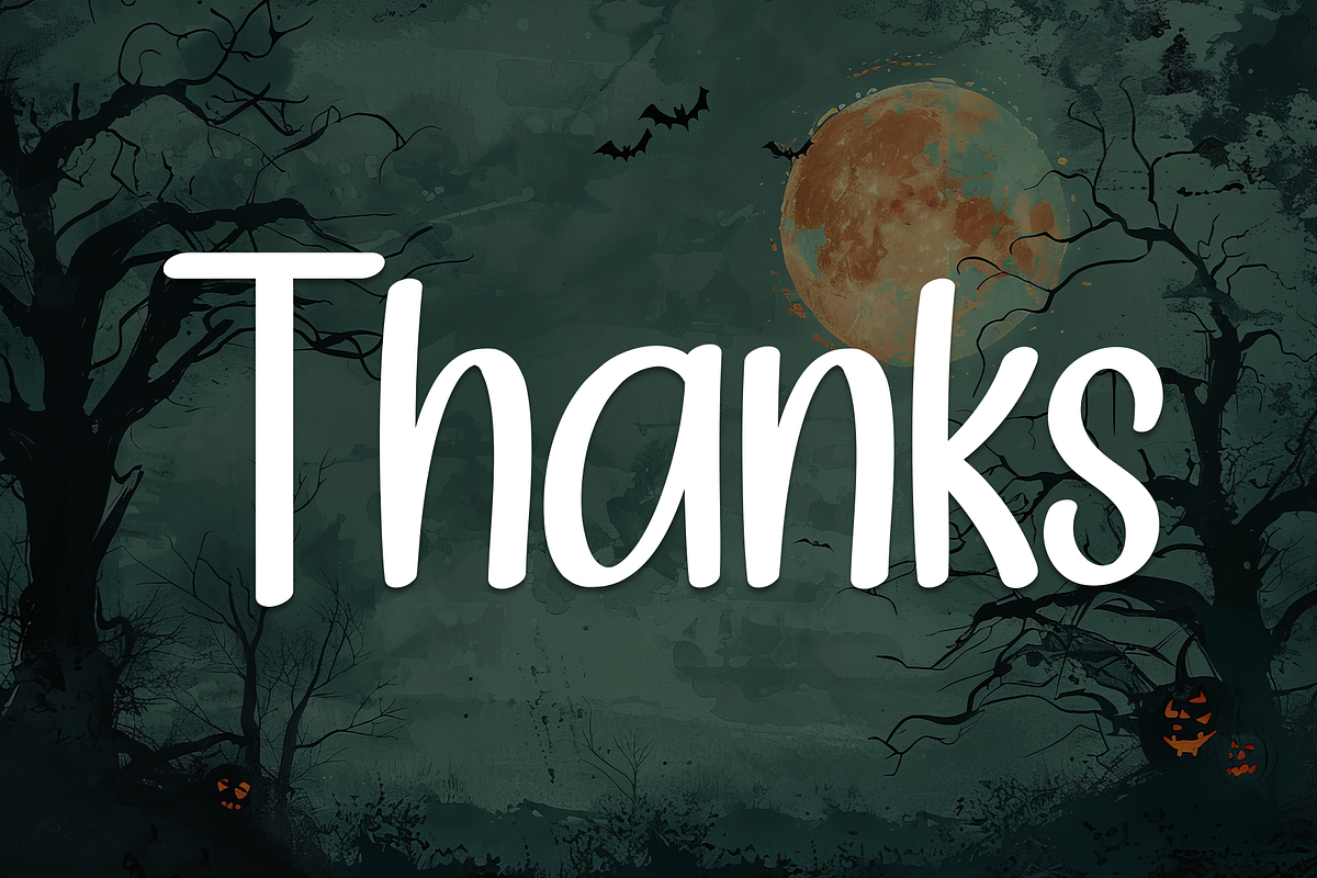 Spooky Hunted | Script Font, a Script Font by Scratchones (Photo 8 of 8)