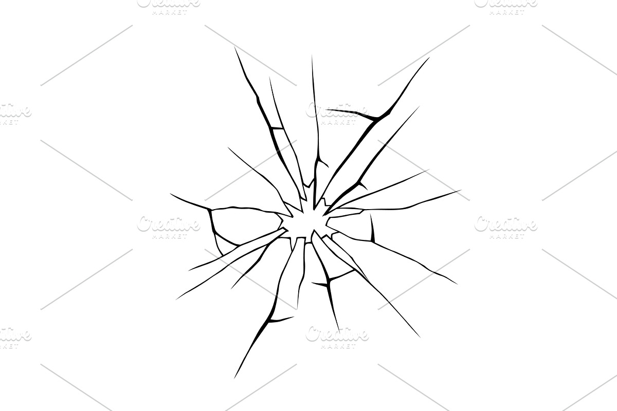Glass crack broken texture, an Illustration by Things for designers
