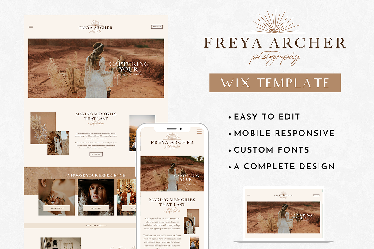 Photography Wix Website Template, a Wix Template by Design Pixie (Photo 2 of 6)