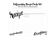 Calligraphy Recipe Card 4x6 Fill in, a Card Template by OhEverythingHandmade (Thumbnail 2 of 2)