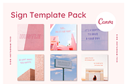 Realistic Sign Canva Template Pack, a Social Media Template by Cultive Creative (Thumbnail 1 of 7)