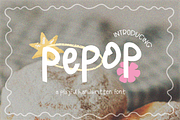 Pepop - Playful Handwritten Font, a Handwritten Font by Berdansabersama (Thumbnail 1 of 8)