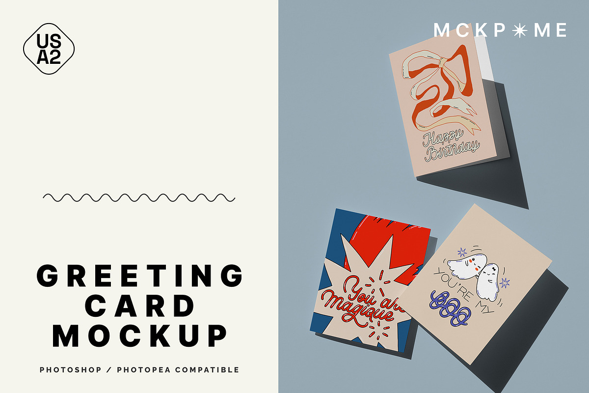 US A2 greeting cards mockup, a Merchandise Mockup by MCKP*ME (Photo 1 of 5)