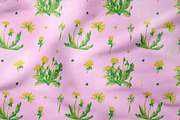 Kids Crayon Dandelion Seamless, a Pattern Graphic by Lucyinyourheart (Thumbnail 7 of 10)