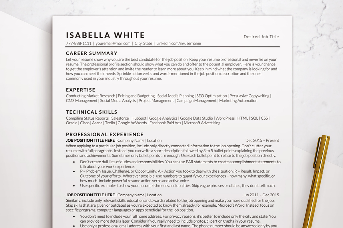 ATS Friendly Resume Template, a Resume Template by BestResumes.Co (Photo 1 of 9)
