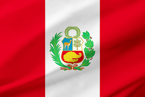 Peru flag background with waving fabric texture, a Wallpaper Photo by Davizro's Market
