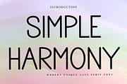 Simple Harmony, a Sans Serif Font by FreshTypeINK (Thumbnail 1 of 6)