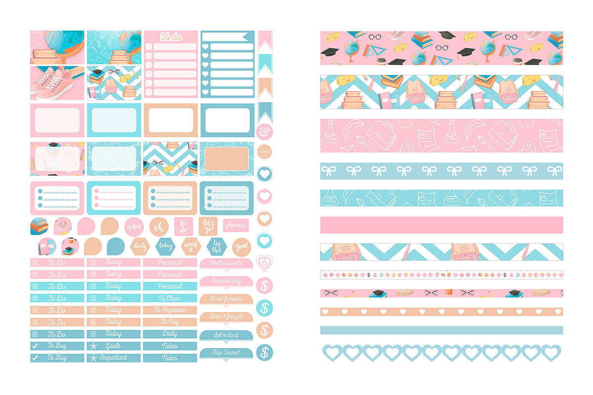 Erin Condren layouts stickers, a Design Template by DigitalDesignAI (Photo 4 of 10)