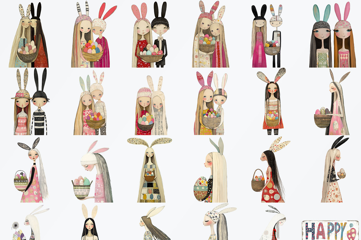 Whimsical Easter Clipart Bundle, a Decorative Illustration by Fusion Dream (Photo 2 of 10)