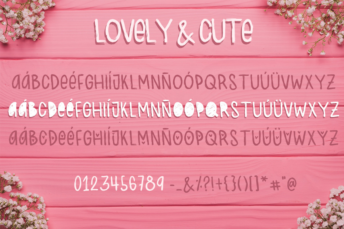 Lovely & Cute - 3 Handmade fonts! preview 4