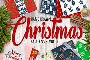 Hand Drawn Christmas Patterns I, a Pattern Graphic by Sinziana Romanescu (Thumbnail 1 of 4)