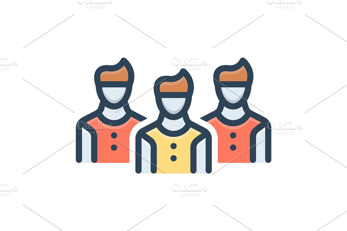 People crew color icon, a Duotone Icon by Creative priyanka