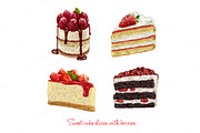 Cake slices VECTOR. 20 illustrations, a Food Illustration by Natalka Dmitrova art (Thumbnail 13 of 15)