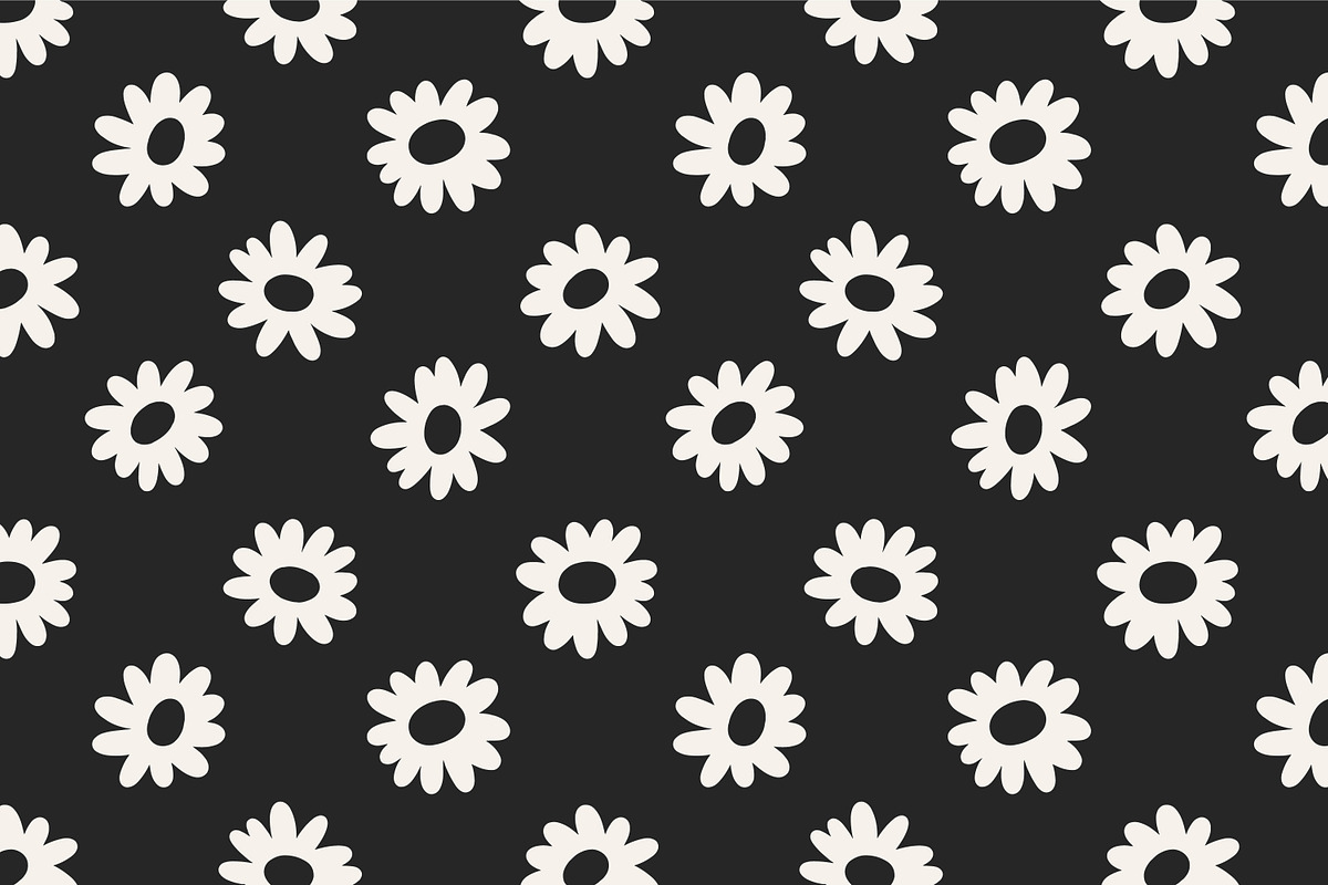 Floral seamless daisy patterns set, a Pattern Graphic by Good Studio