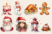 Watercolor Merry Christmas Set, a Seasonal Illustration by The Best Digital Plaza (Thumbnail 3 of 5)