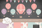 Vintage Girl Hot Air Balloons, an Illustration by Amanda Ilkov (Thumbnail 2 of 5)
