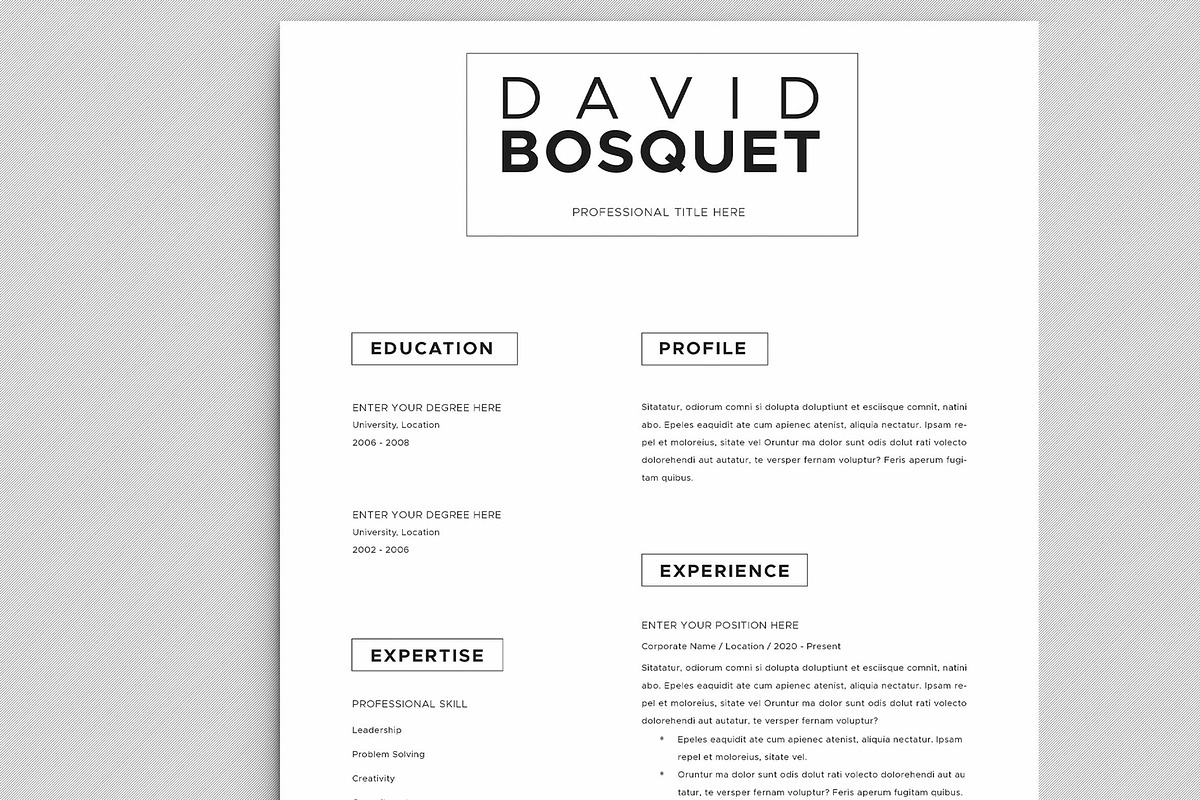 Resume / CV, a Resume Template by Peunayah (Photo 1 of 7)