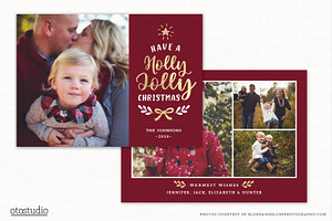 Christmas Card Template CC244