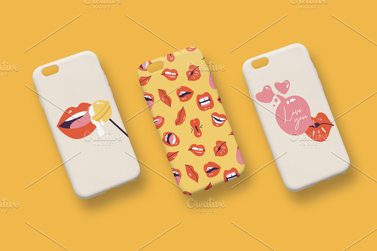 Female lips, a Texture Illustration by oxygen_8 (Photo 3 of 7)