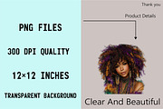 Mardi Gras Afro Little Girl Clipart, an Illustration by SVGArt (Thumbnail 5 of 8)
