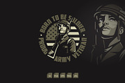 Proud Army Veteran Tshirt, a Branding & Logo Template by tkzgraphic (Thumbnail 1 of 2)