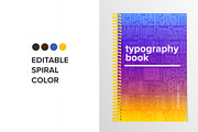 Spiral Bound Book Mockup, a Print Template by IFBdesign (Thumbnail 5 of 9)