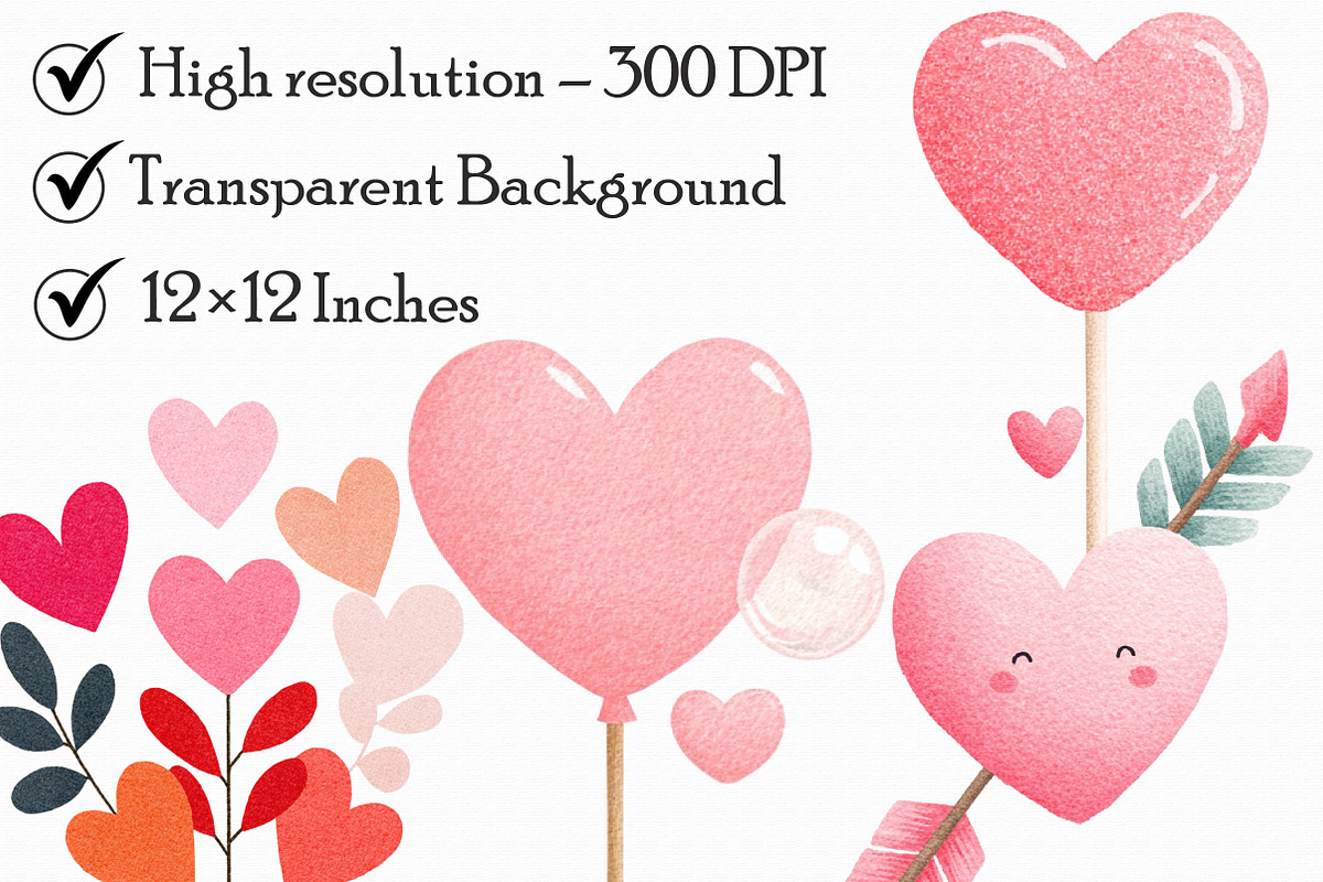 Sweet Valentine Clipart, an Illustration by Libby Wishes (Photo 7 of 7)