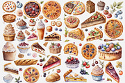 Collection of sweet baked goods, a Food Illustration by Giordano Aita Graphics (Thumbnail 3 of 3)