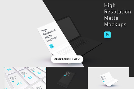 High Resolution Matte Mockups