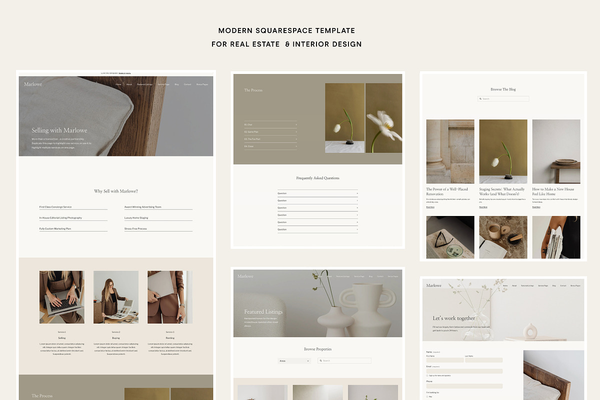Real Estate Squarespace Template preview 3