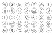 Christmas Stroke Icons set, an Outline Icon by Marish (Thumbnail 3 of 5)