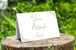 A6 Landscape Bi-fold Card Mockup