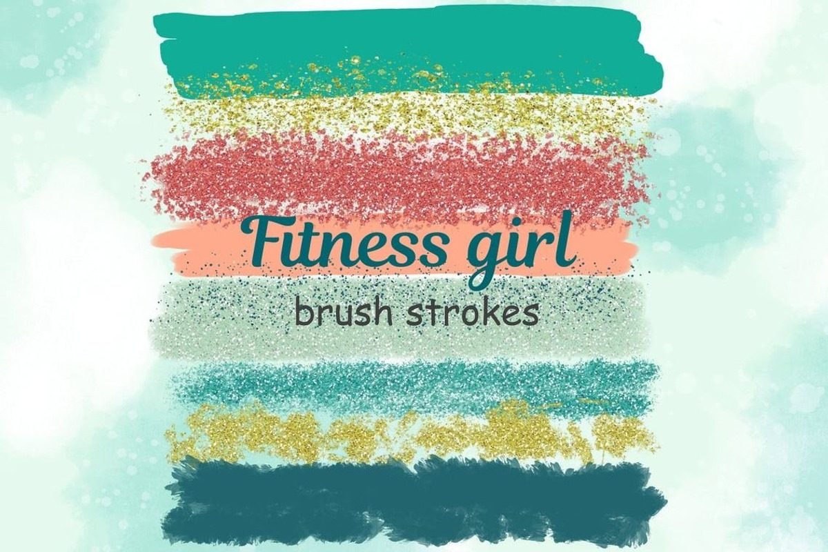 Fitness Girl Brush Strokes, an Object Illustration by GlamArtZhanna (Photo 3 of 3)