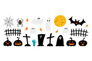 Cute Halloween illustration set, a Seasonal Illustration by sceptical cactus (Thumbnail 1 of 3)