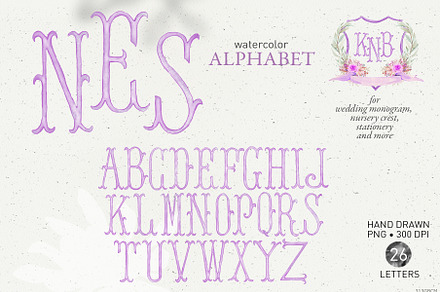 Wedding crest letters, monogram png