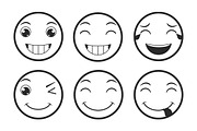 Line Emoticons / Emoji Vector Set, an Emoji Icon by land art (Thumbnail 4 of 4)