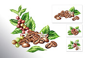 Coffee Time. Watercolor hand drawn, a Food Illustration by Daria Ustiugova (Thumbnail 2 of 18)