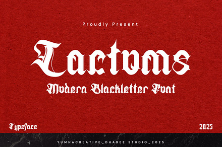 Lactoms - Modern Blackletter Font, a Blackletter Font by Dhabee