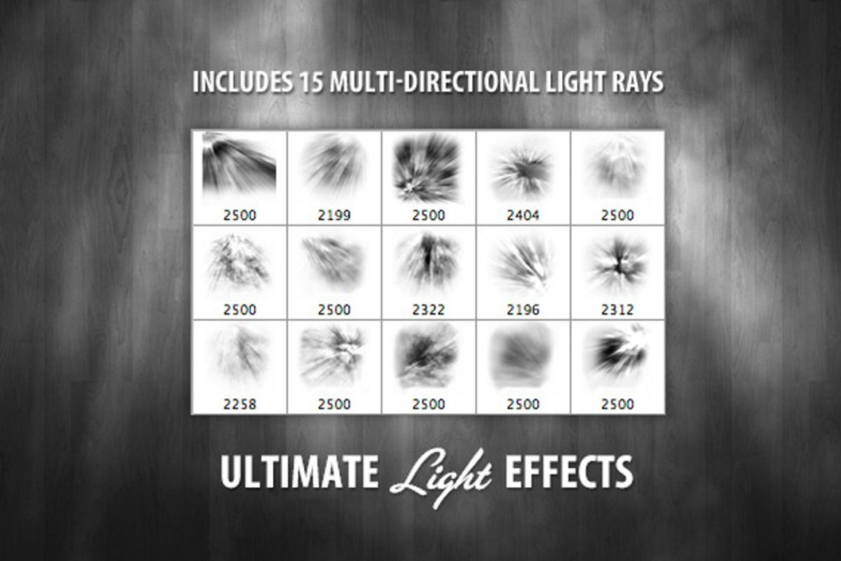 Ultimate Lighting Effects Brush Set, a Brush Add-On by WeGraphics (Photo 3 of 3)