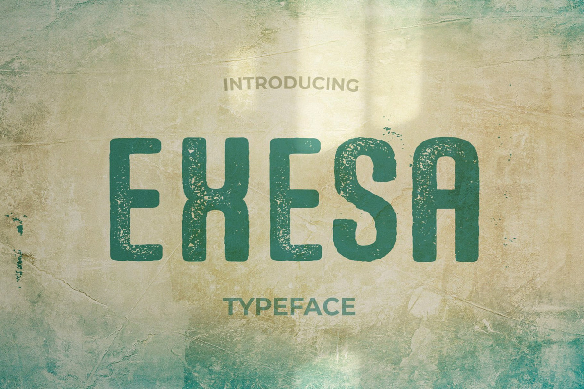 Exesa Vintage Stamp Font, a Sans Serif Font by Craft Graphic Type (Photo 10 of 10)