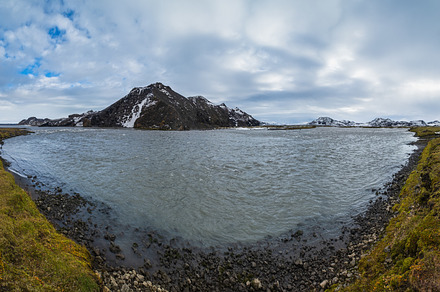 Picturesque autumn river and view to Landmannalaugar mountains u, a Nature Photo by YuriyB